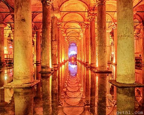 Tourism Basilica Cistern, Istanbul, Turkey