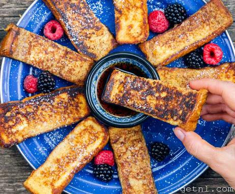 Cooking French Toast Sticks