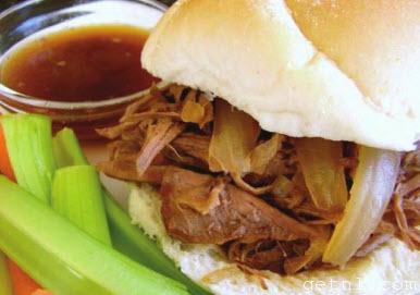 Cooking French Dip Roast Beef Sandwiches